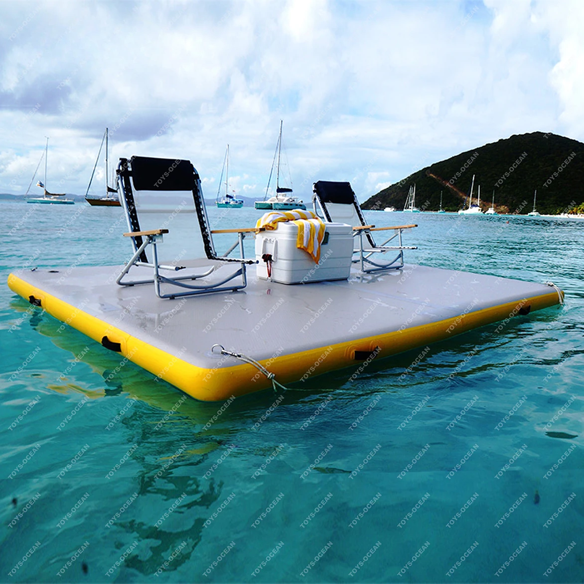 Newly Designed Inflatable Dock Floating Bed Water Floating Platform