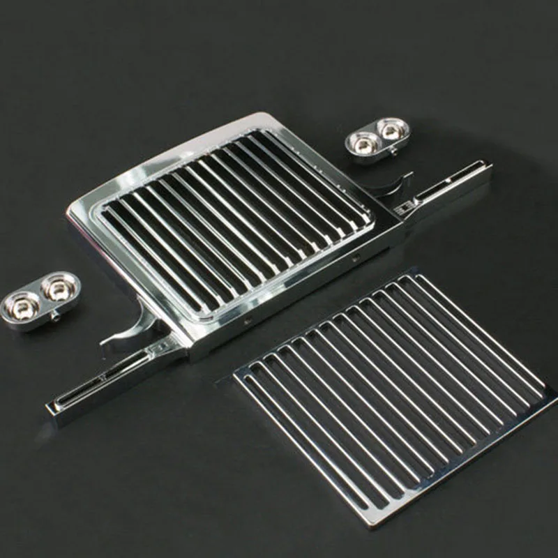 Metal Simulation China Open Front Grille Upgrade for 1/14 Tamiya RC Truck King Hauler LESU Car Accessories