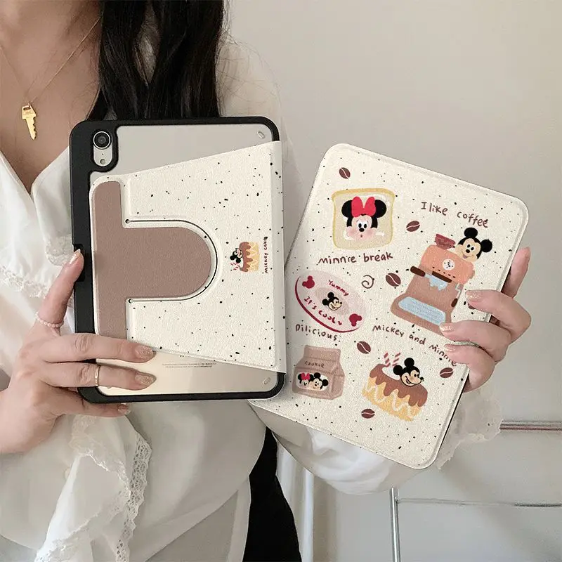 

2024 New Mickey Tablet Case For iPad 2022 10th Gen 7th 8th 9th Mini 4 5 6 Air 3 4 5 6 13 Inch Pro 2021 Drop-Proof Acrylic Cover