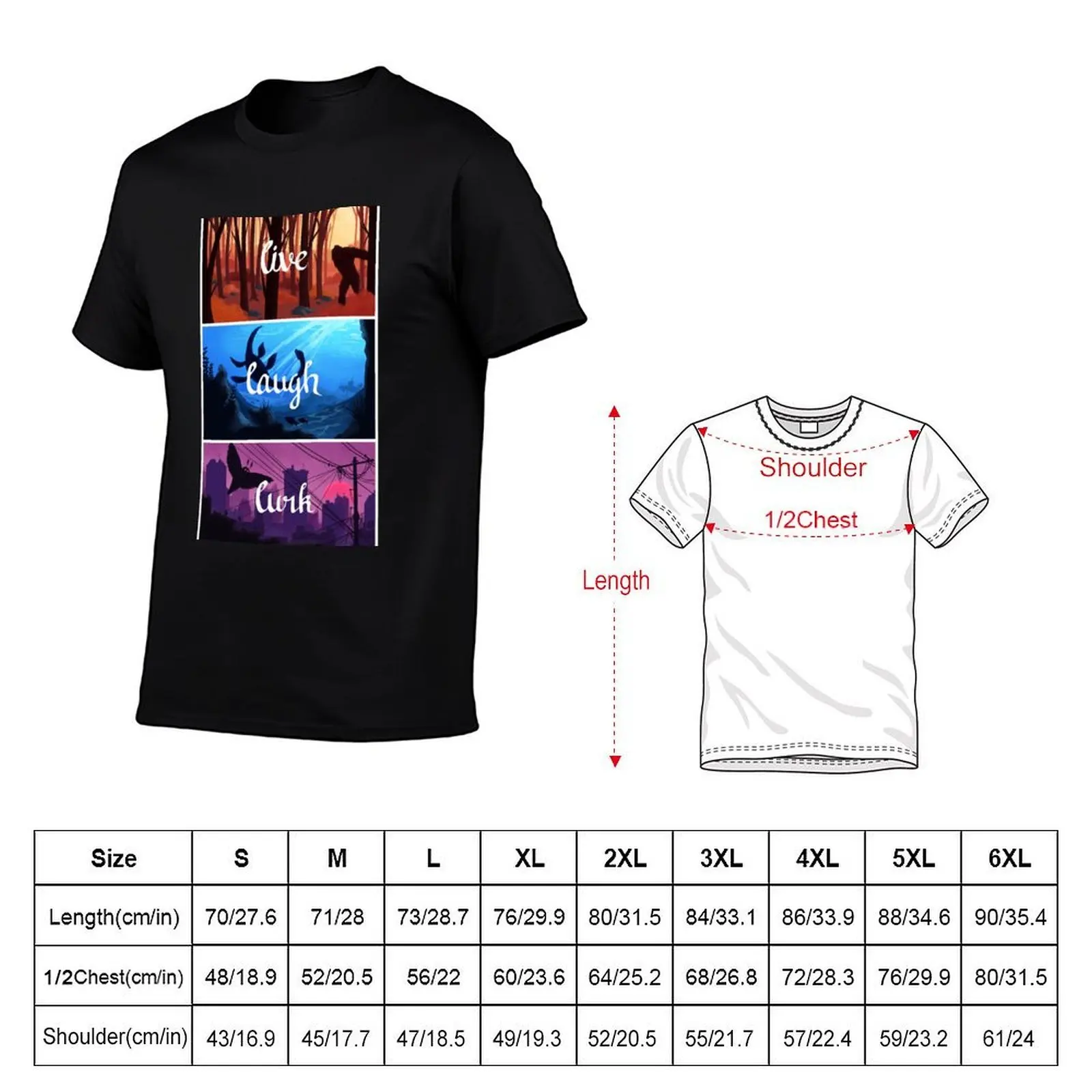 Live Laugh Lurk T-Shirt sublime cute tops mens designer t shirt