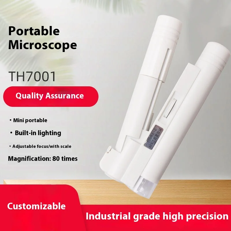 

Reading microscope, magnification 40x, magnifying glass, with scale, with light source