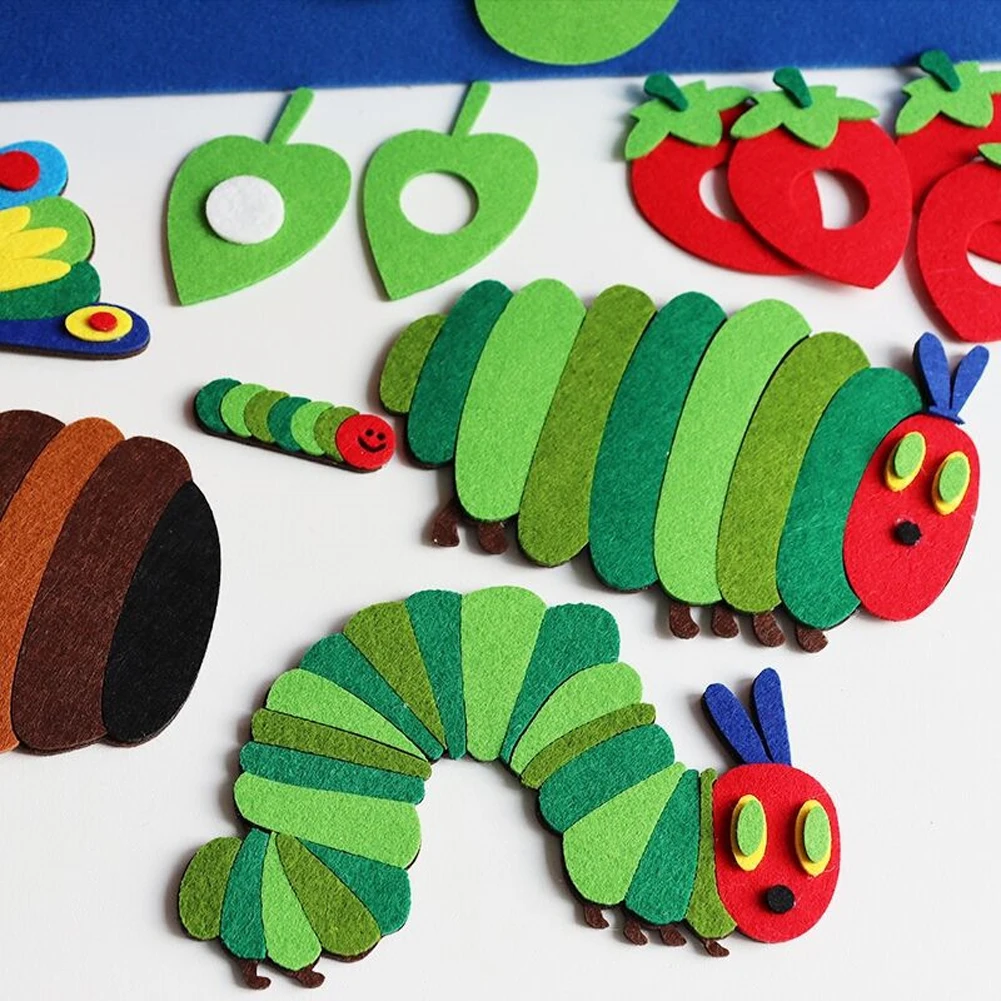 Hot Sell Hungry Caterpillar Performance Props Felt Toys English Picture Books Teaching Aids Interactive Hungry Caterpillar Toy - Image 5