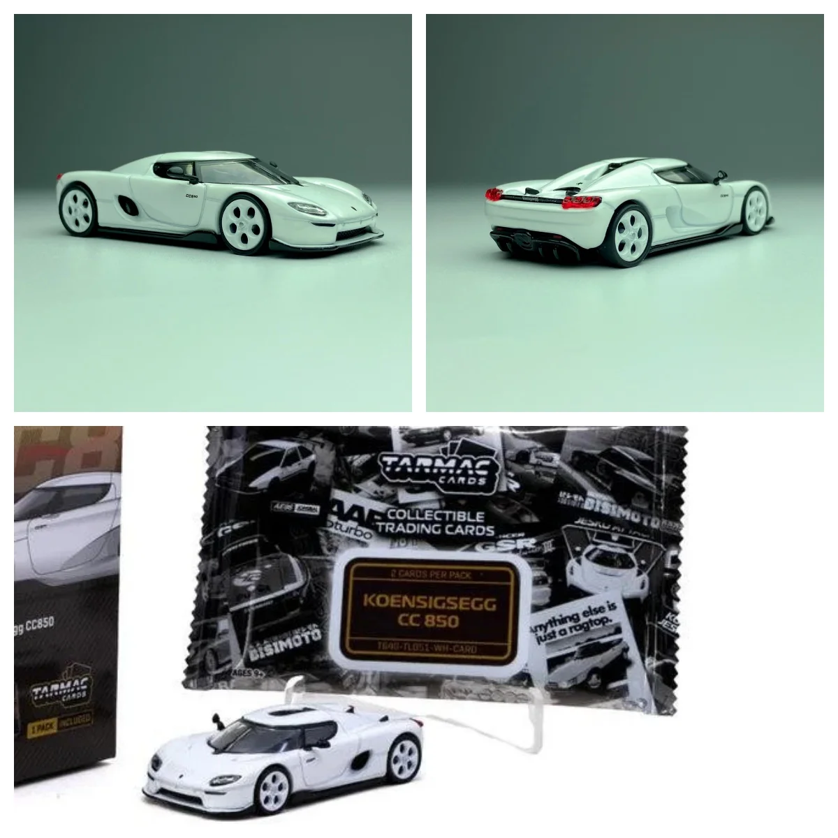 

1:64 CC850 White Tarmac Works w/Tarmac Cards Diecast Model Car Collect Limited Edition Hobby Toys