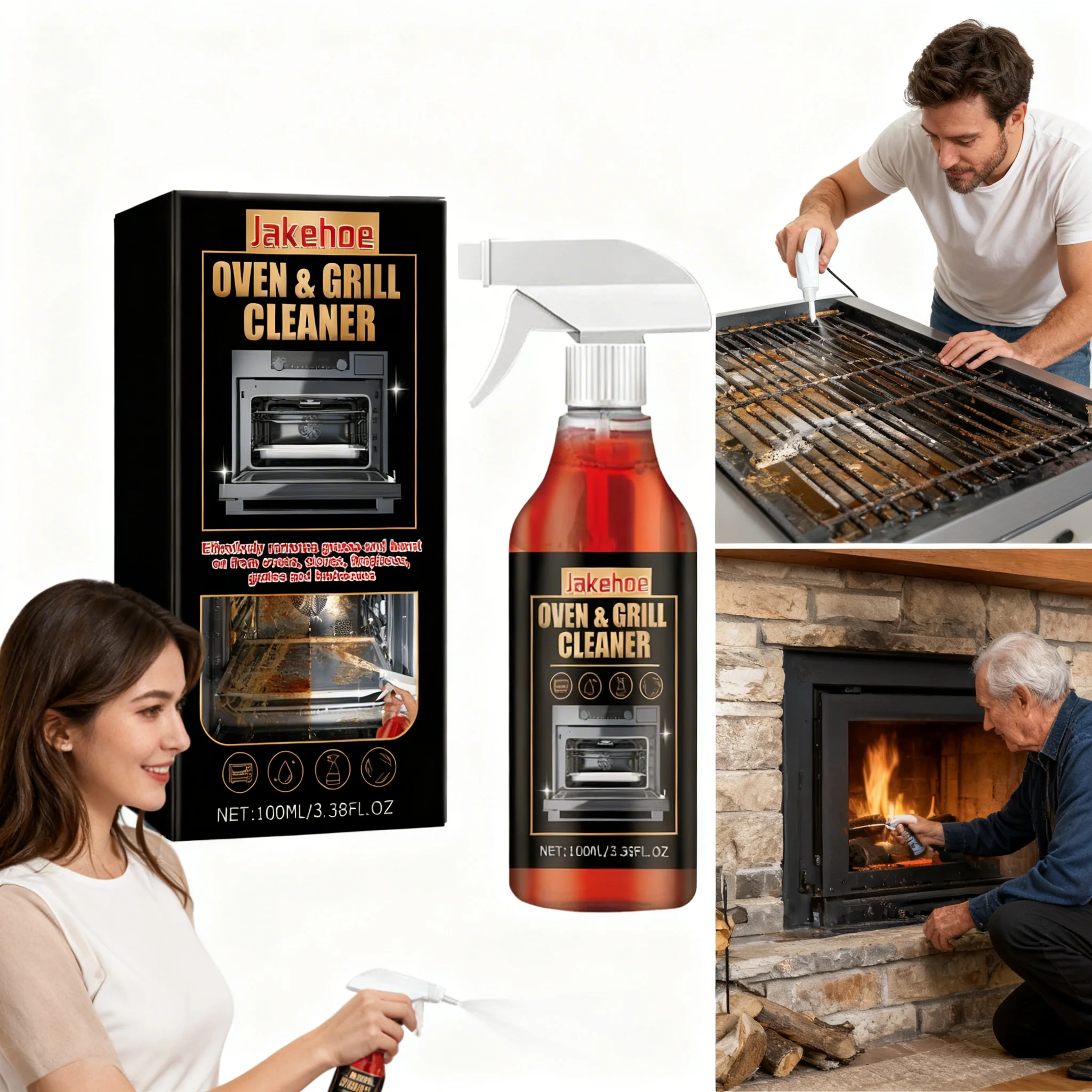 1/2/3pcs Ovens Cleaning Foam Spray Strong Kitchen Remove Grill Stove Oil Stains All Purpose Cleaner for Kitchen Appliances House