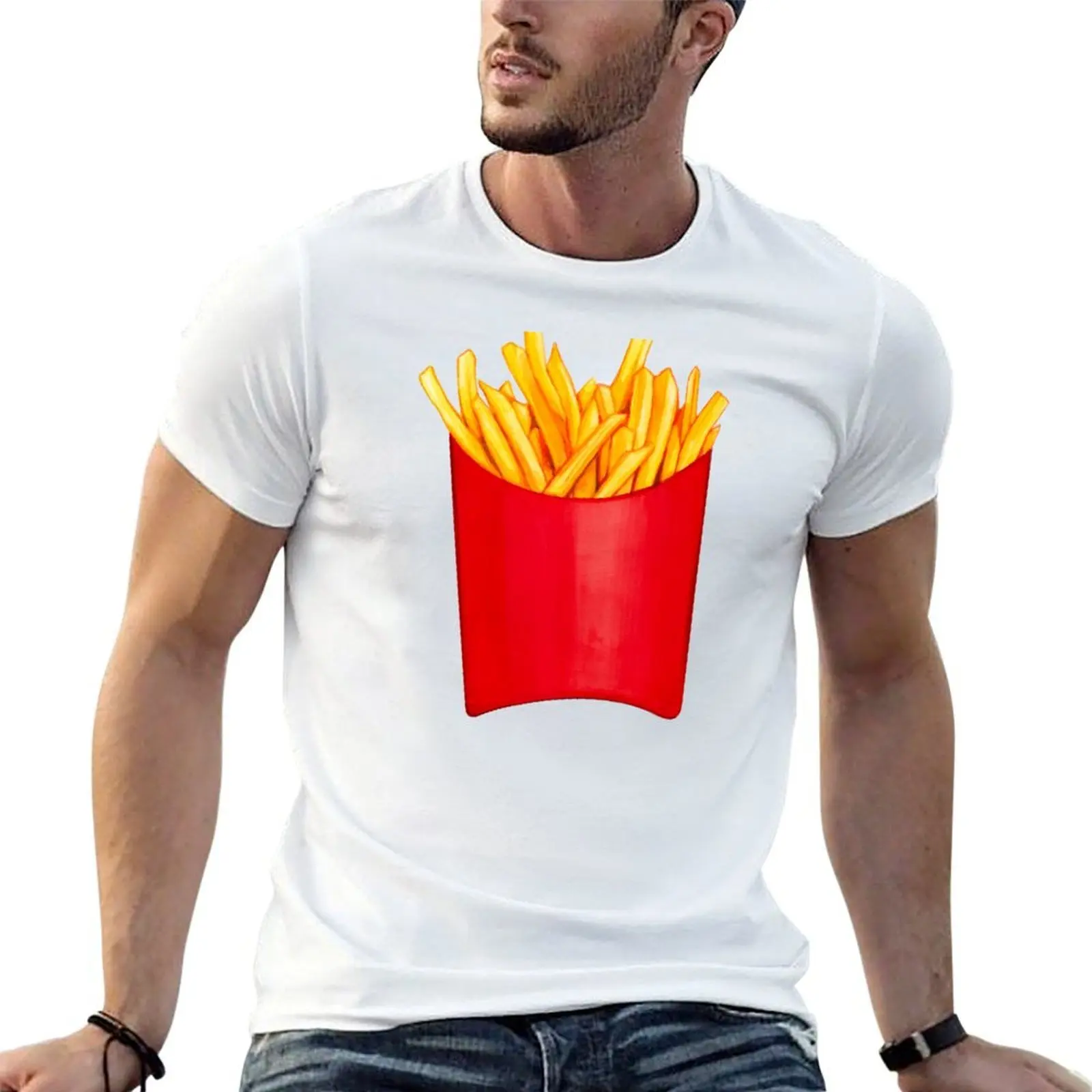

t 2 man pack anime - t shirts t T-Shirt for shirts Fries cotton Pattern for Blue shirt man man white
