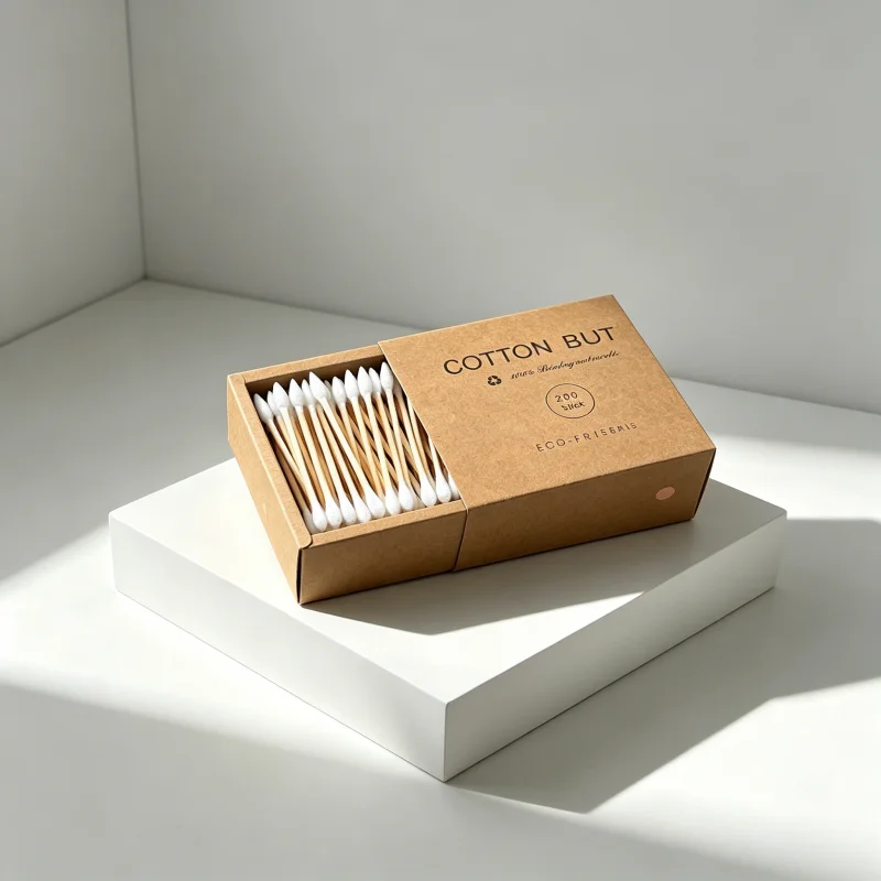 200 Stück Bambus-Wattestäbchen mit Doppelkopf, Bunte Öko-Freundliche Biologisch Abbaubare Holzstäbchen für Ohrenreinigung und Make-up – Detail 7