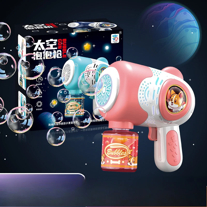 

29 Hole Fire Arrow Tube Fully Automatic Bubble Machine Handheld Porous Gatling Children's Toy Strong Power Sturdy Drop Resistant
