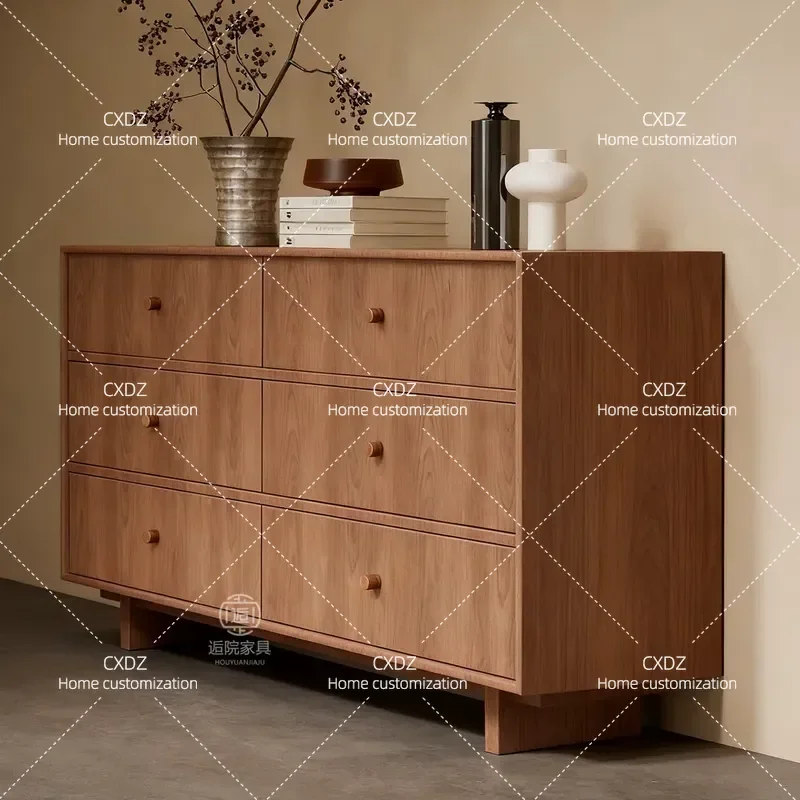 Retro Song Style Entrance Cabinet Living Room Storage Sideboard Antique Dining Room Cupboard Customizable Home Furniture