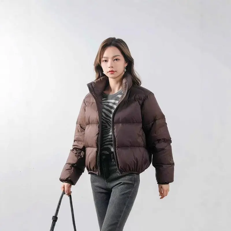 Modny płaszcz damski z bawełny, luźny krój, zimowy, nowy, stylizowany na kurtkę, z zamkiem błyskawicznym, długi płaszcz.