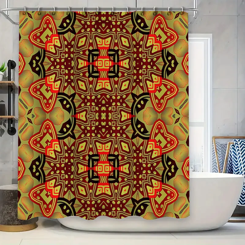 

Калейдоскоп занавеска для душа водостойкий декоративный коврик для ванной комнаты украшение с принтом цветочный дизайн настраиваемый