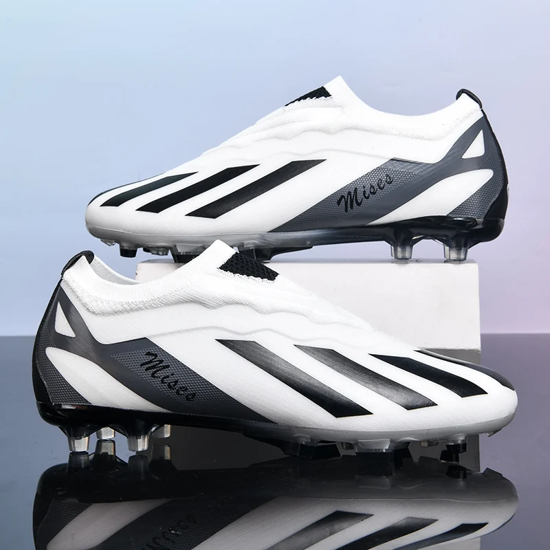 Men Soccer Shoes Long Spikes Soccer Cleats Indoor Sports Shoes Professional Football Boots Drop Shipping Unisex Breathable Soft
