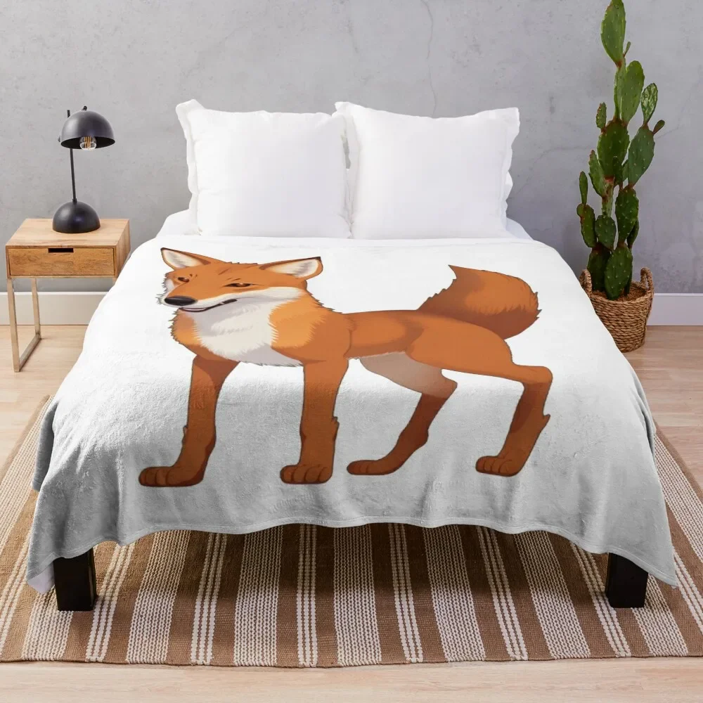 Dynamic Dhole Wildlife Throw Blanket Furrys Sofa Quilt Thins Heavy Blankets