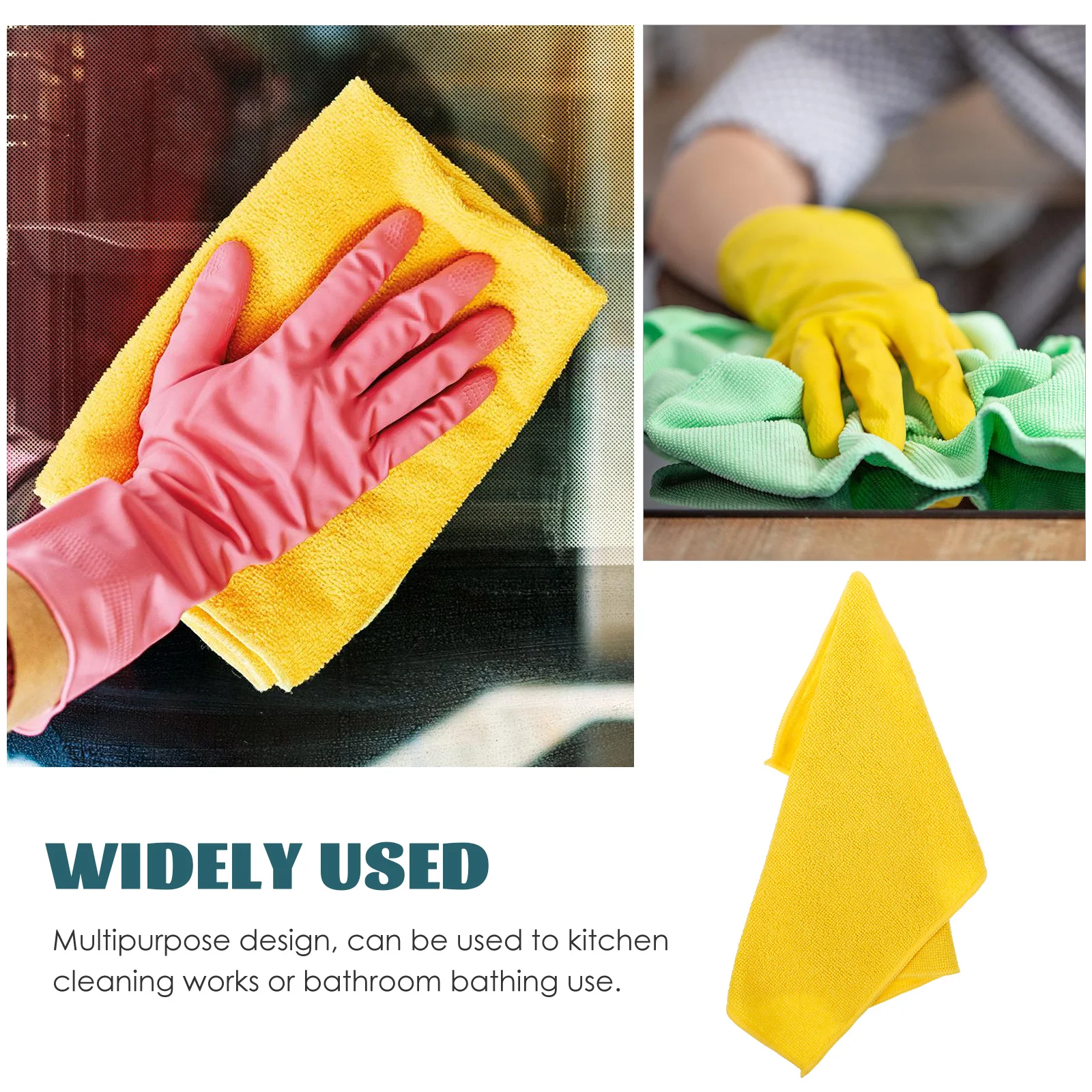 

4 Pcs Dish Towel Set Towels Drying Cloth Kitchen Clean Cleaning Absorbent Washcloths