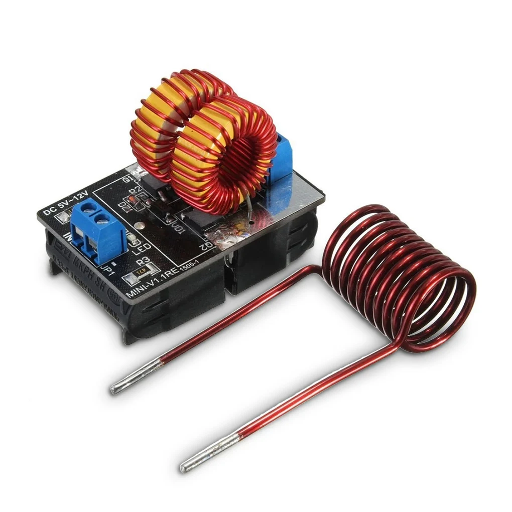 120W Mini ZVS Induction Heating Board DC 5-12.0V Input Voltage Inductive Heater High Frequency Power Supply Module