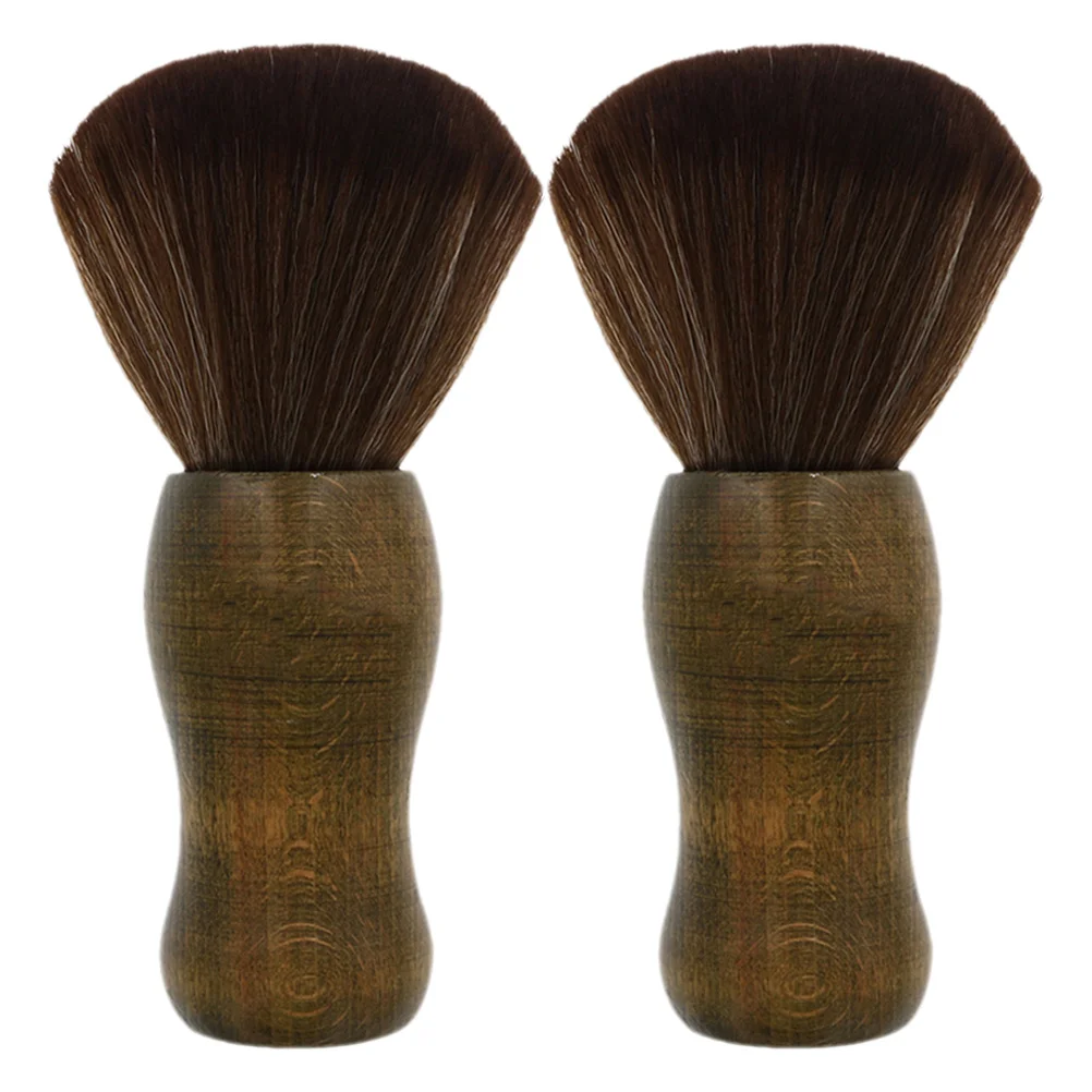 

2Pcs Vinyl Record Cleaning Brush Soft Bristles Wooden Handle Record Player Dust Remover Anti-Static Tool for Turntable