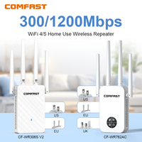 COMFAST 300-1200Mbps WiFi Repeater Wireless Signal Extender 2.4G /5.8GWiFi Amplifier Router 4 antenna Signal Booster For Home
