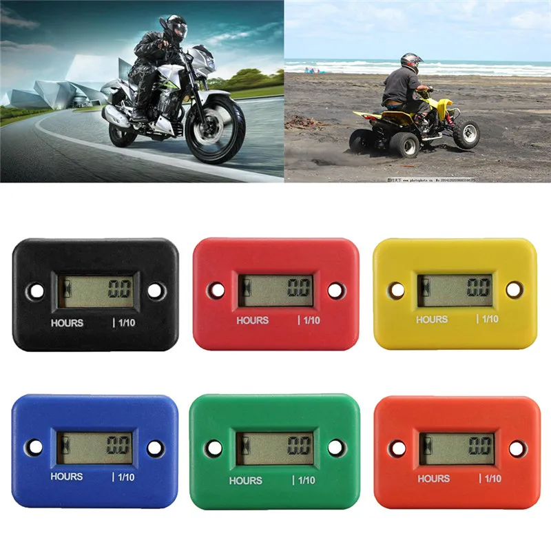 Motorcycle Hour Meter With Battery Timer Cafe Racer Digital Counter Moto Ski Timer Accumulator Digital Working Gauge Tools