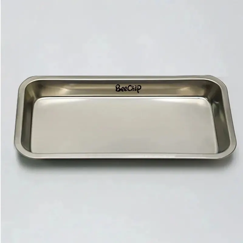 1PC Stainless Steel Cosmetic Storage Tray Tattoo Equipment Tray Dental Tray Fake Nail Tray Tool Nail Display Stand