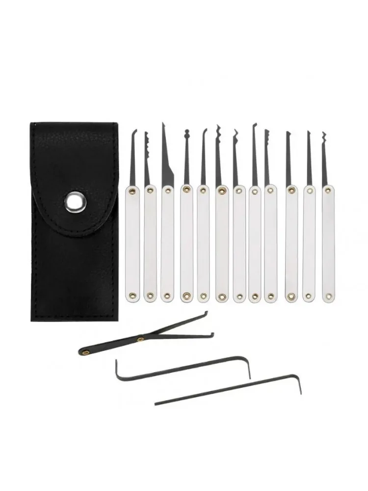 15-delige kit Multifunctioneel gereedschap Draagbare auto-ontgrendelingsset Professionele Lock Pick Set Handgereedschap Extractor Hangsloten Kit - afbeelding 2