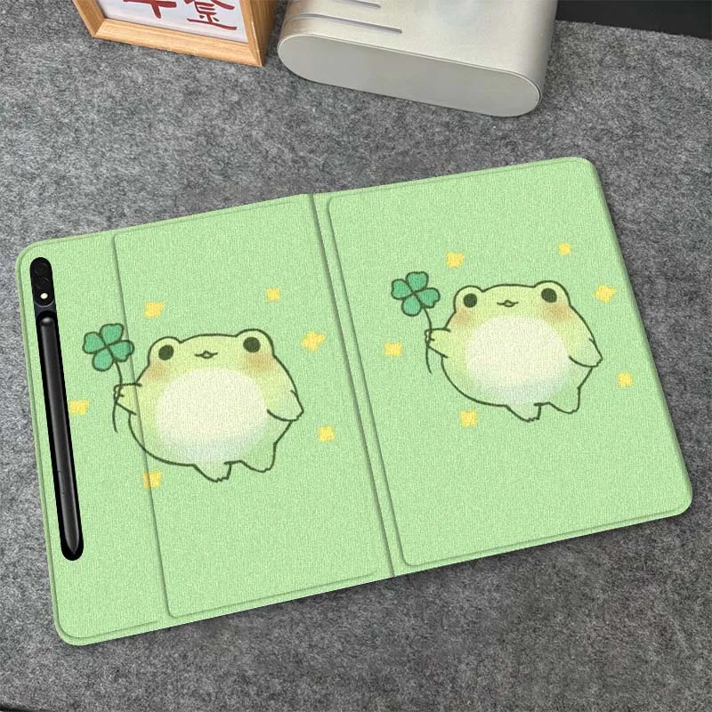 

Cute Fat Frog Image For Samsung Galaxy Tab S10 S9 S8 S7 FE Lite Soft Flexible Support Tablet Case Gift
