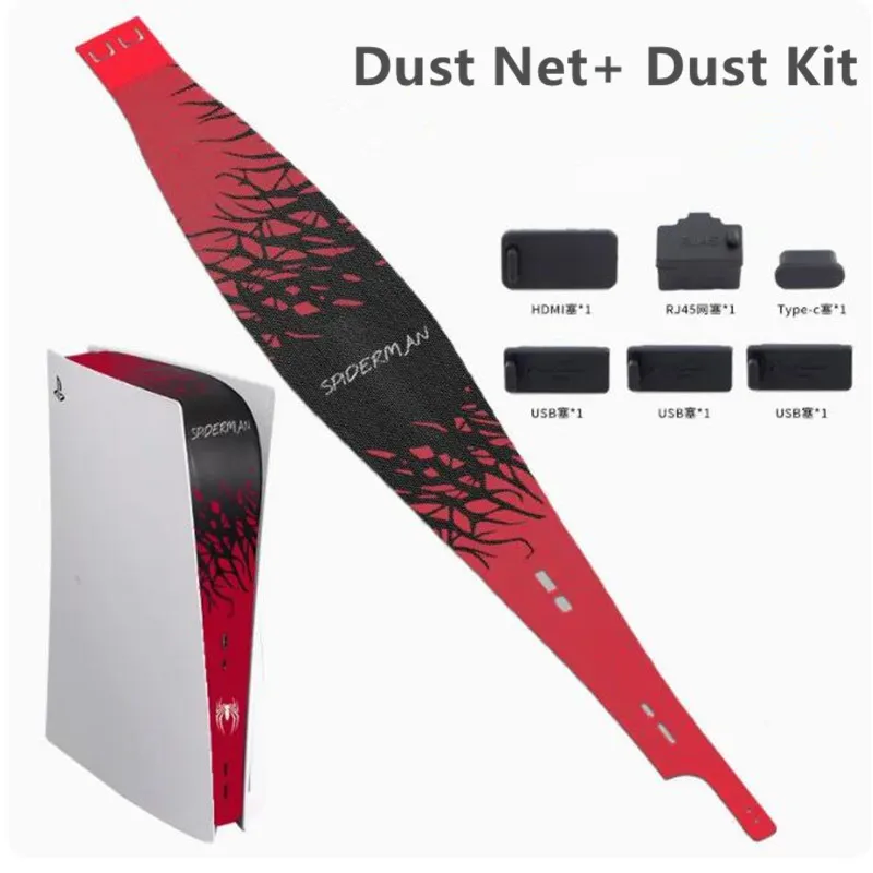 Updated Dust Filter Cover Net for PS5 Console Playstation 5 Heatsink Barrier Pets Hair Anti-dust Cover Dustproof Kit DIY Spider