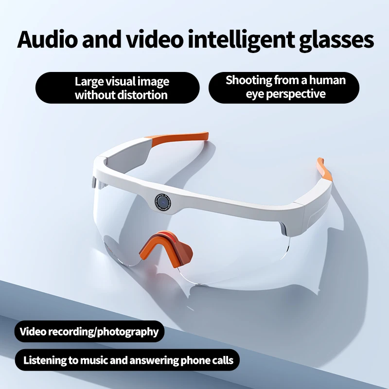 4k Ultra-high-definition Camera, Glasses, Bluetooth Smart Glasses, Bluetooth Headphones, Call, Music Playback, Video Recording