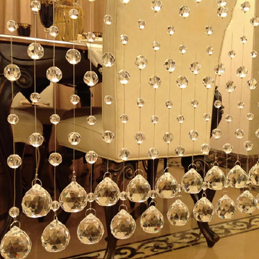 15/20/30/40mm 2pcs Hot Sales K9 Clear Crystal Chandelier Ball for Hanging Decoration Pendants