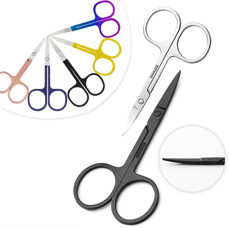 1 Pc Eyebrow Scissor Makeup Eyelash Trimmer Facial Hair Remover Manicure Nail Cuticle Scissors Beauty Tools Eyelash Scissors