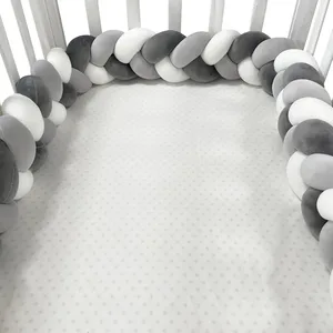 Baby Stoßfänger Ber Braid Knot Kissen, Kinderbettschutz, Schlafzimmerdekoration, Grundendekoration, Jungendekoration, 1 m, 2m, 3 m, 4m, 2m 10 Hauptverkaufsteppich 4m 3m - №7
