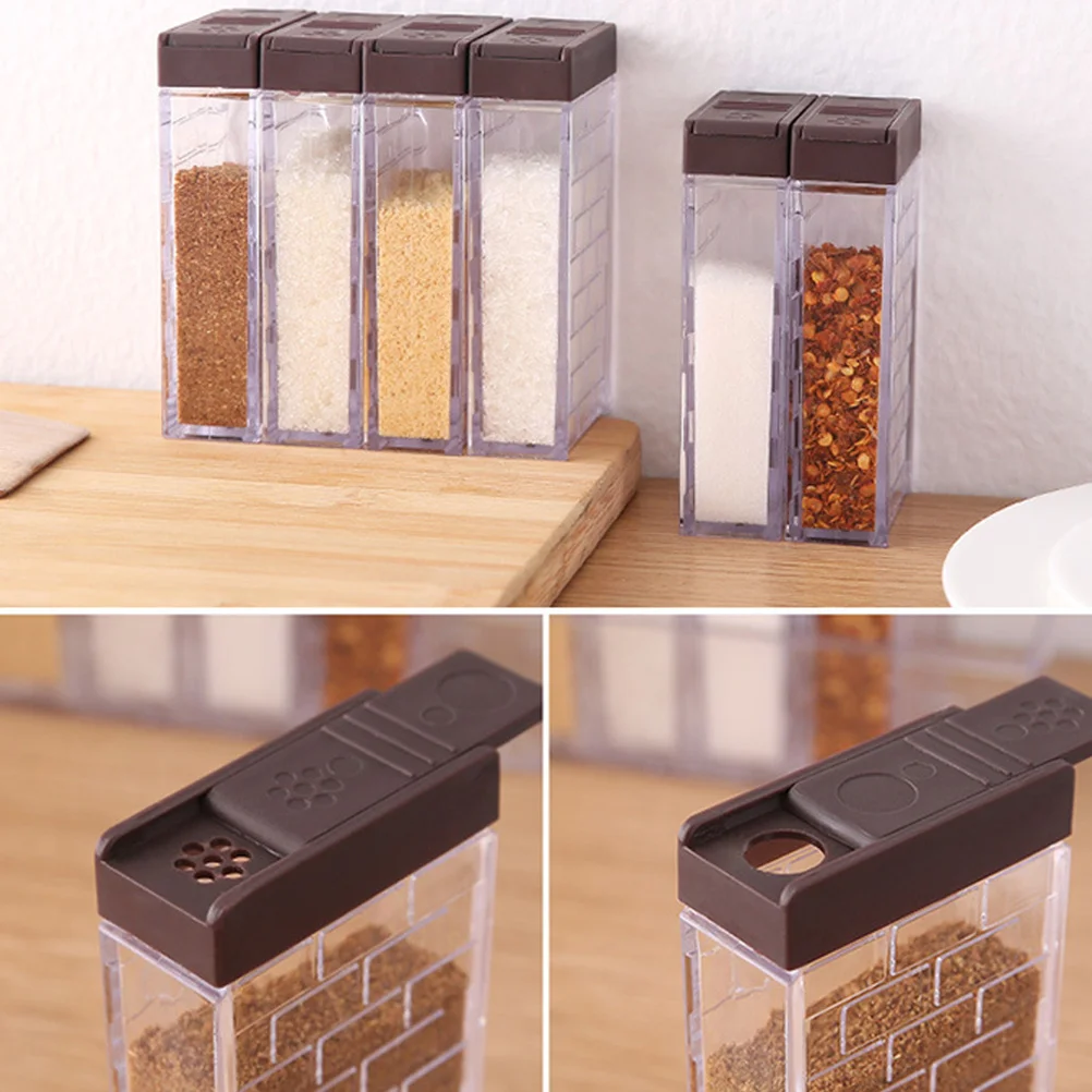 

8Pcs Kitchen Spice Box Set Food Grade Storage Container with Lids Base for Organizing Condiments Seasoning Box