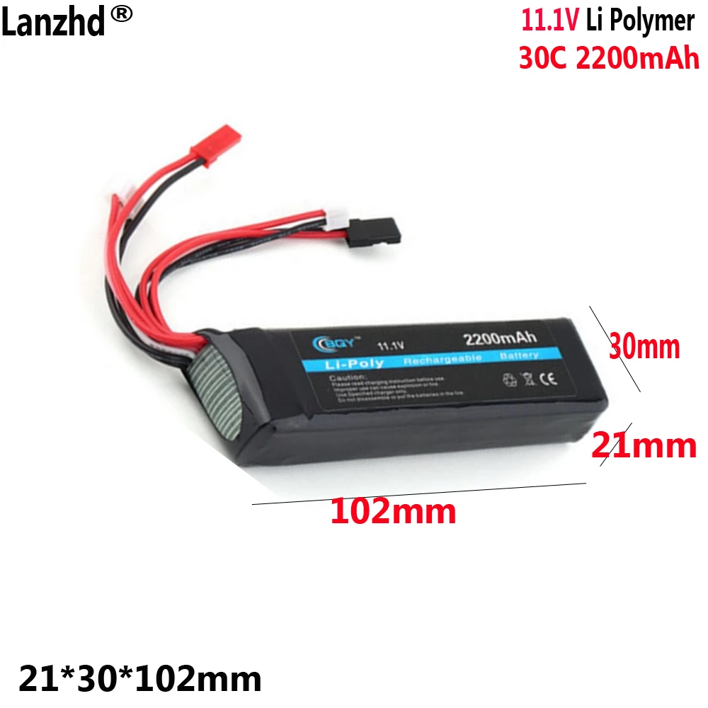 

3S1P 11.1V 30C 2200mah For JR Tiandi Fei 9-way Fusi 9-way remote control battery RC car TOY batteries