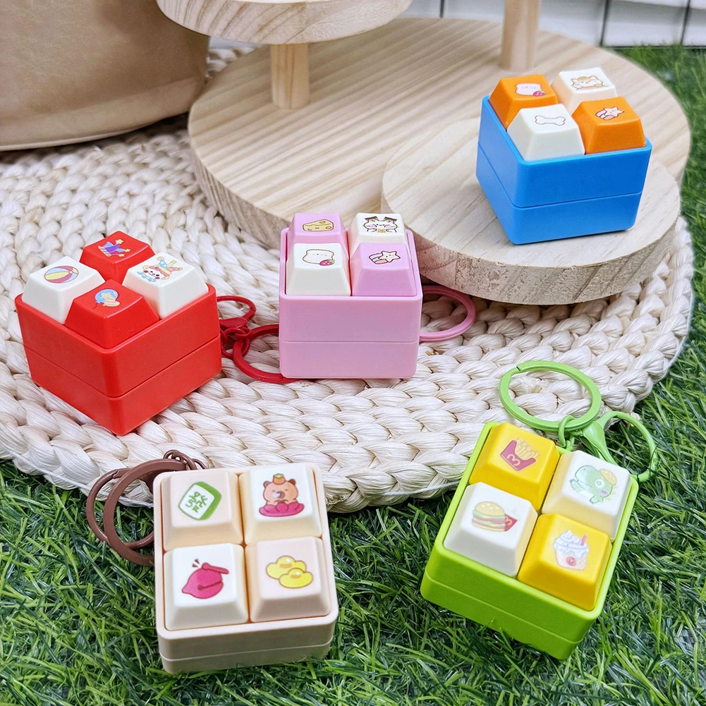 

Милый брелок для снятия стресса со световым звуковым эффектом, портативный пресс-брелок, интерактивное устройство для снятия стресса для детей и взрослых