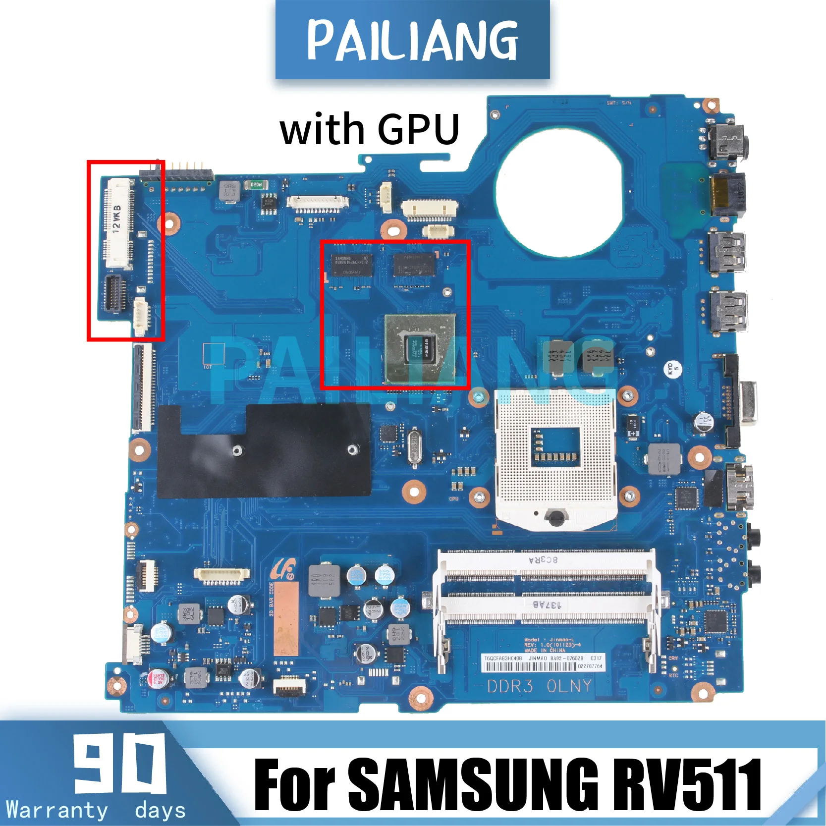 

Материнская плата для ноутбука Samsung RC510 BA41-01433A HM55 N12M-GE-S-B1 1G BA92-07596A BA92-07599A, материнская плата для ноутбука протестирована