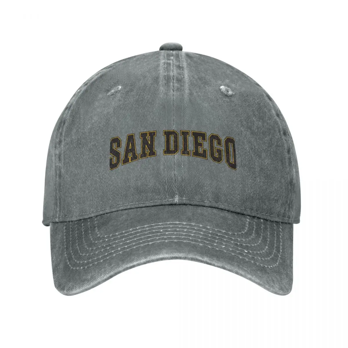 San Diego - Yellow & Black Baseball Cap Kids Hat Icon Golf Wear Men Women's