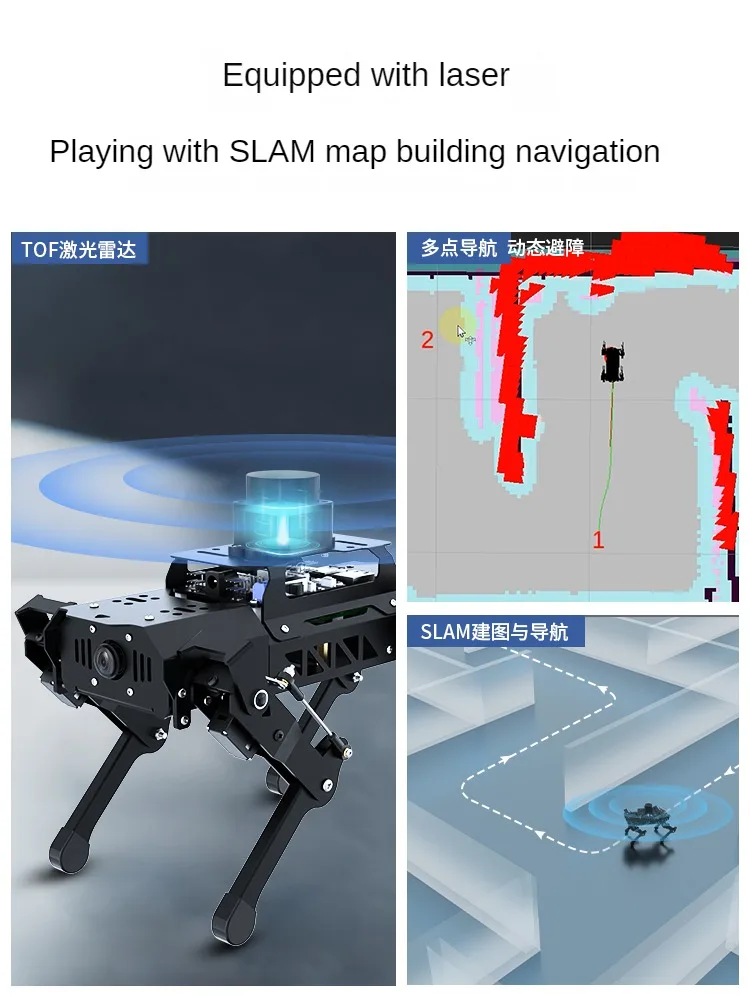 PuppyPi Hiwonder Quadruped Robot Kit with AI Visual Recognition for Raspberry Pi Robot ROS Open Source Programmable Robot Dog