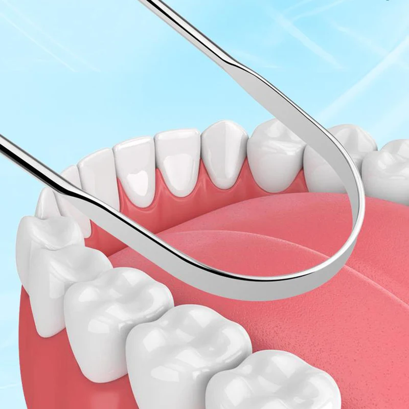 1 szt. Skrobaczka do języka ze stali nierdzewnej przenośne skrobaki do języka ze stali nierdzewnej szczotki do usuwania nieświeżego oddechu
