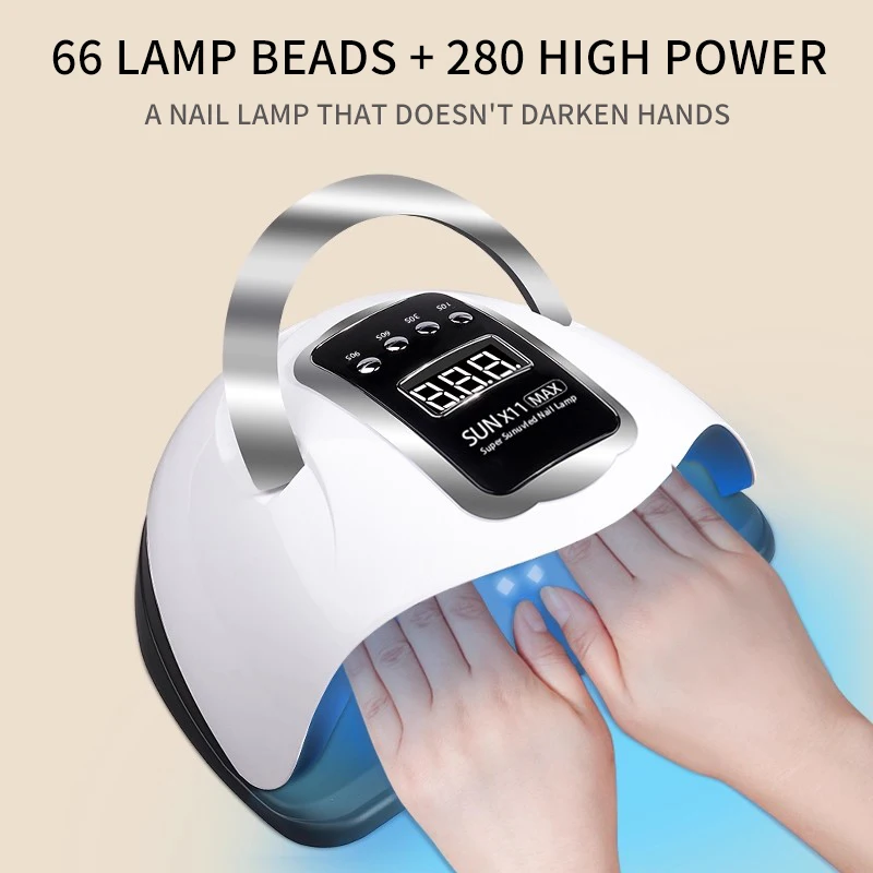 

Nail Lamp Uv Led - High Power Wattage, Portable Handle Carrying Drying Curing Machine Gel Cabin Equipment Light for Manicure