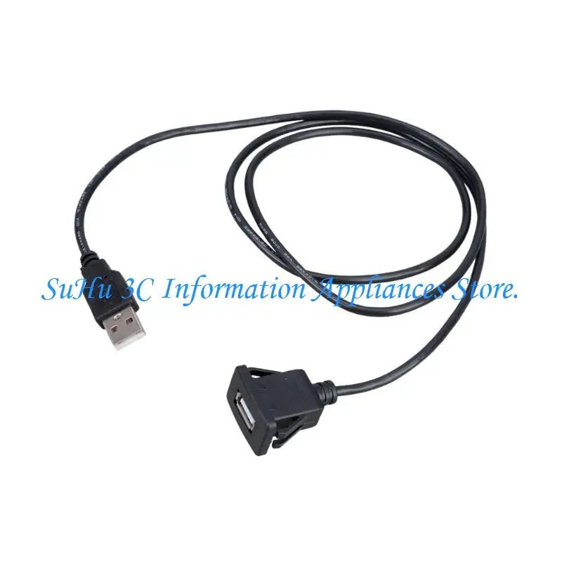 

Удлинительный кабель USB2.0 с квадратным зажимом и фиксирующим механизмом, 1 м, шнур для синхронизации данных, зарядный шнур