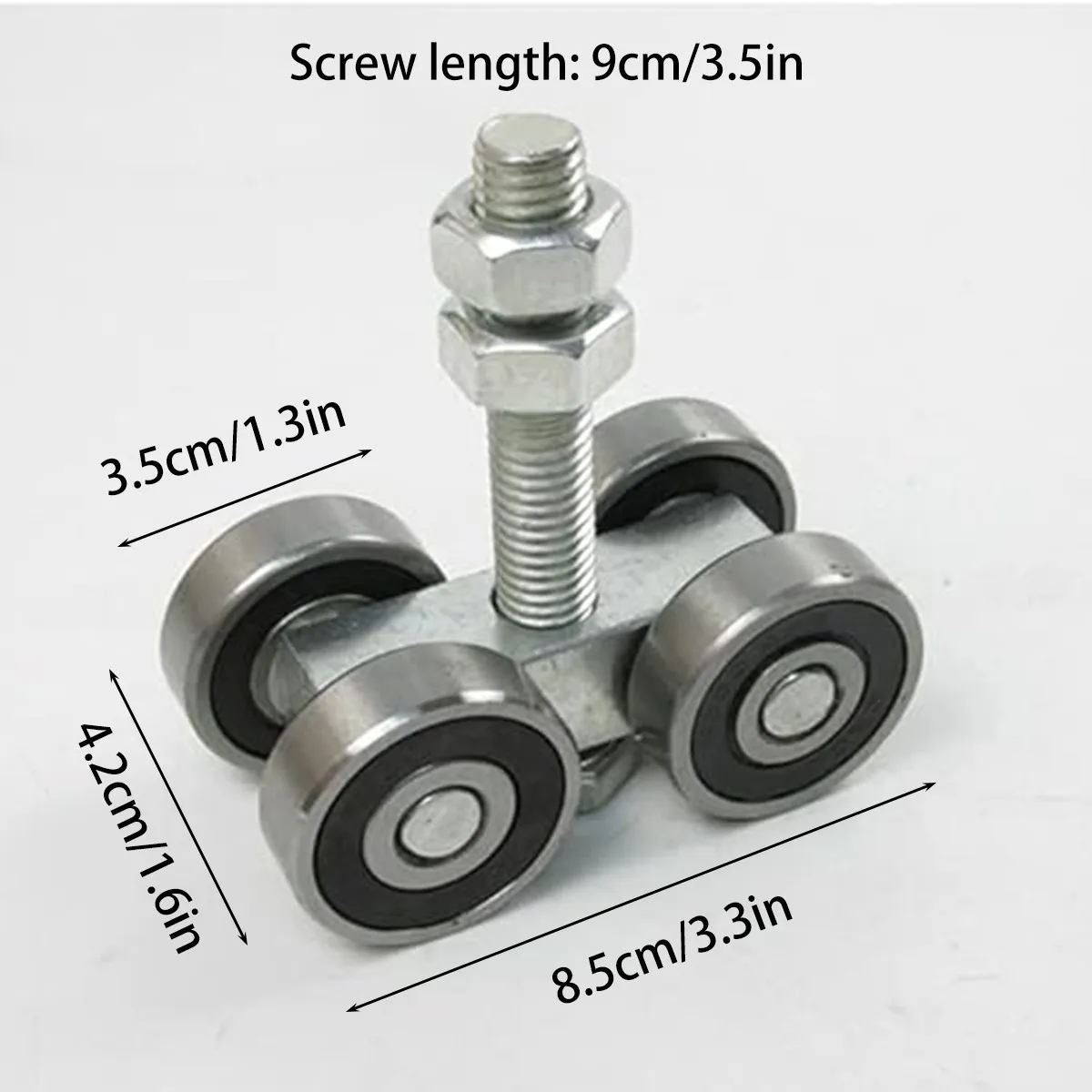 C50 Heavy Duty Sliding Door Roller Wheel Track Rail Bearing Steel Hanger Pulley