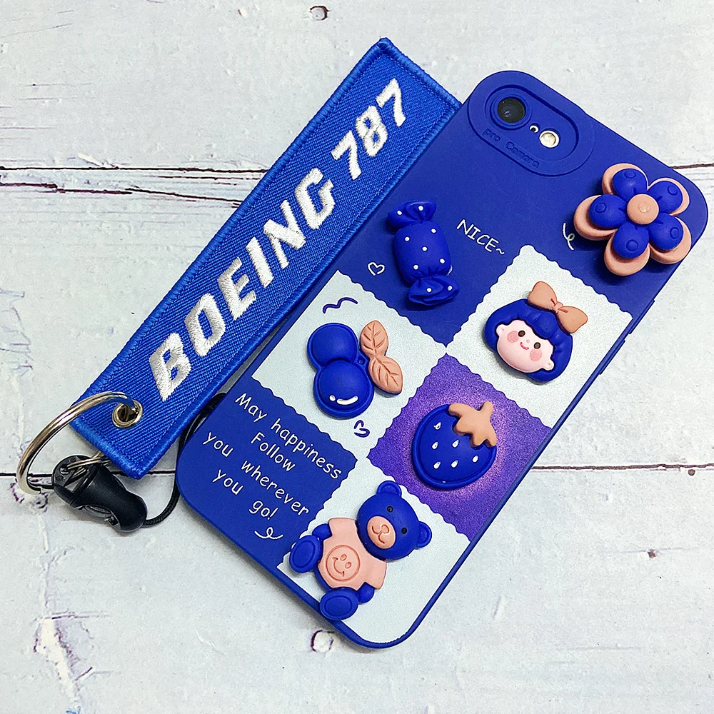 التطريز بوينغ 787 حزام الهاتف ل آيفون المعصم حزام ل ID بطاقة الصالة الرياضية قضية الهاتف الأشرطة شارة كاميرا GoPro سلسلة ل الطيار