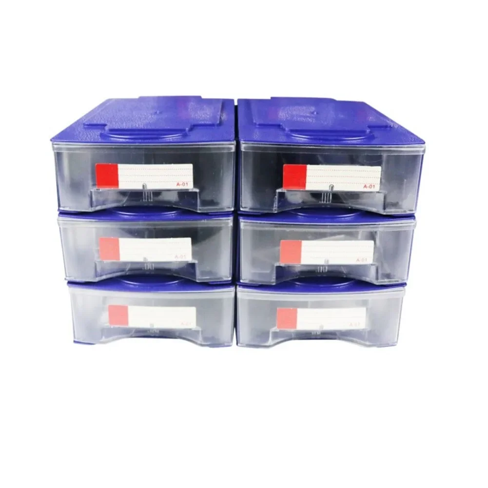

Foldable drawer style component box, interlocking combination plastic hardware parts storage box, plastic storage box