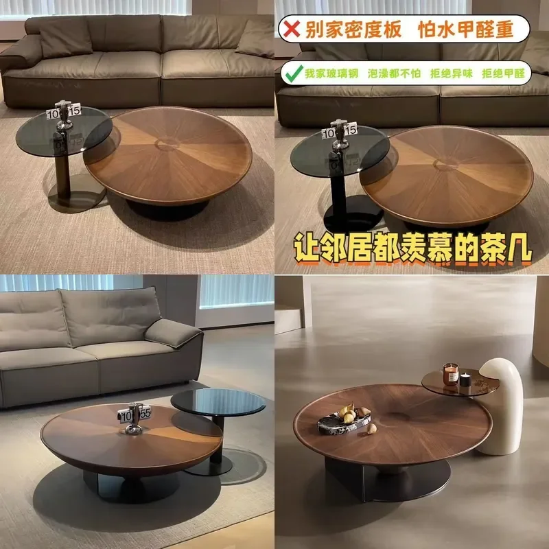 Minimalist Round Flying Saucer Coffee Table Modern Luxury Living Room Furniture Small Apartment Designer Center Table