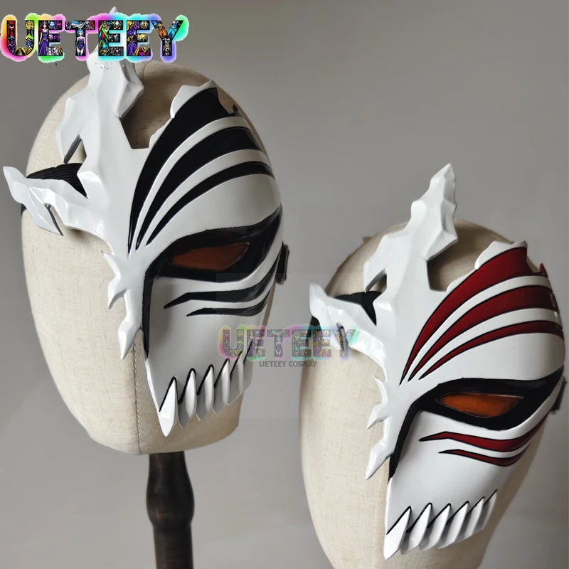 

Маска для косплея «Ичиго Куросяки» (полумаска, имитация полумаски) из Bleach, легкая, для конвенций, фотосессий, Хэллоуина