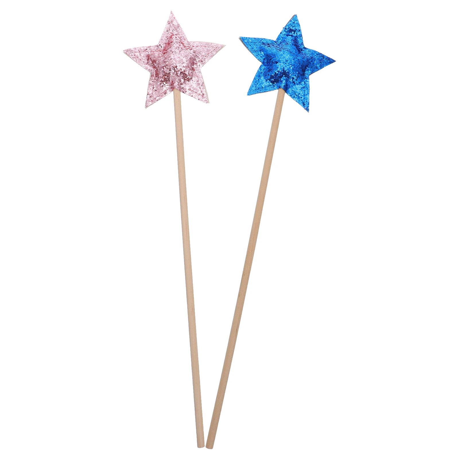 

2pcs Fairy Wand Props Lightweight Solid Star Shape Kids Birthday Party Masquerade