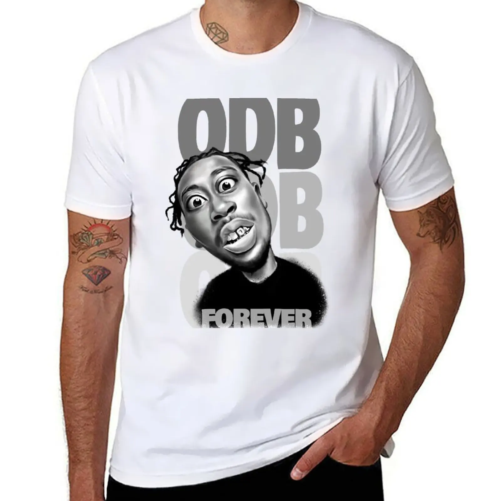 

ODB Forever Caricature T-Shirt mens graphic t shirts t shirts for man cotton funny T-Shirt