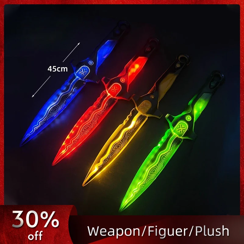 45cm/17.72in Valorant Acrylic Luminous Knife Katana Game Model Props Samurai Cosplay Party Supplies Collectible Outdoor Toy Gift