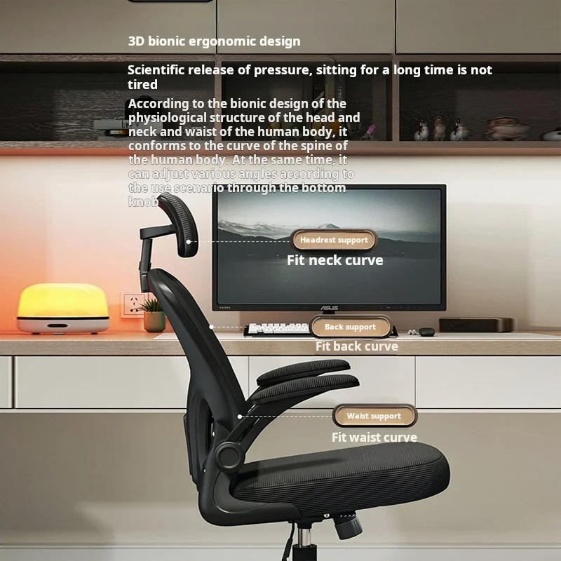 Ergonomic Chair Waist Protection Computer Chair Home Sedentary Comfortable Backrest Dormitory E-sports Chair