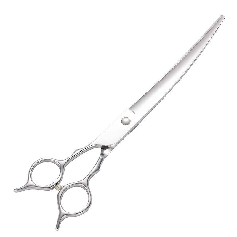 HUASIS HU36 Left Hand 8inch Dog Grooming Scissors  Downward Curve Shear for Lefty Japan 440C Super High Workmanship