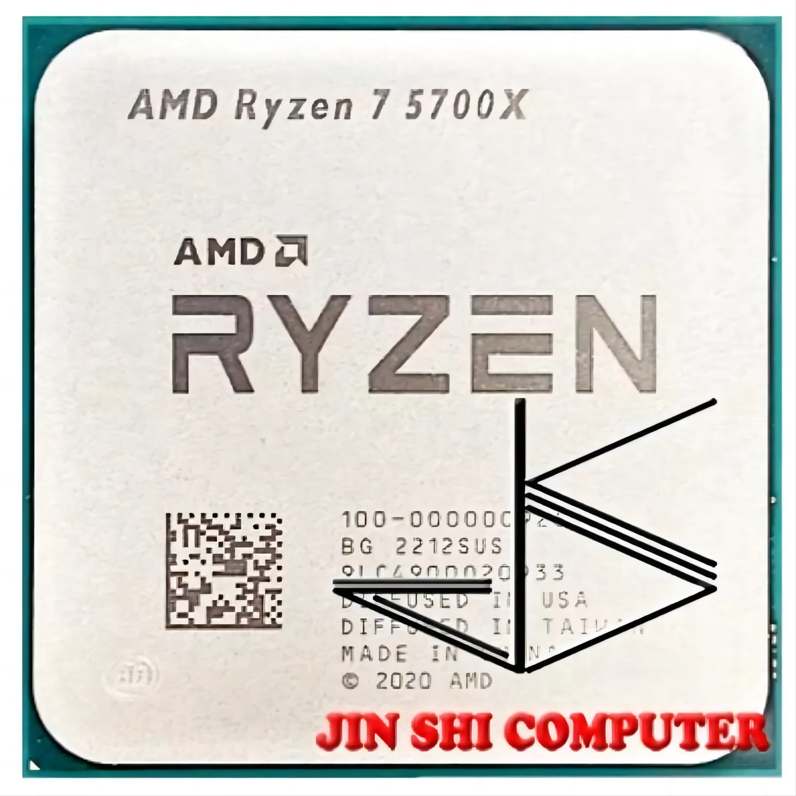 AMD Ryzen 7 5700X R7 5700X 3.4GHz 8-Core 16-Thread PCIE4.0 65W CPU Processor 7NM L3=32M 100-000000926 LGA AM4 No Fan