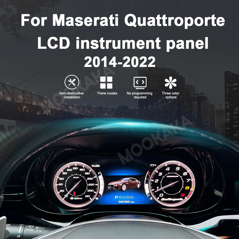 12.3Inch Car LCD Dashboard Panel For Maserati Quattroporte 2014-2022 Auto Digital Cluster Virtual Instrument Speedometer Panel